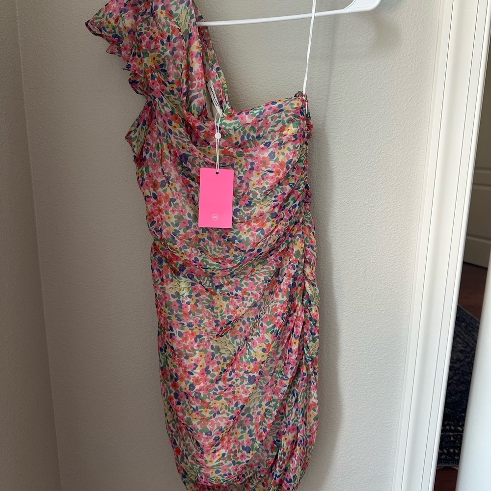 Floral One-Shoulder Dress